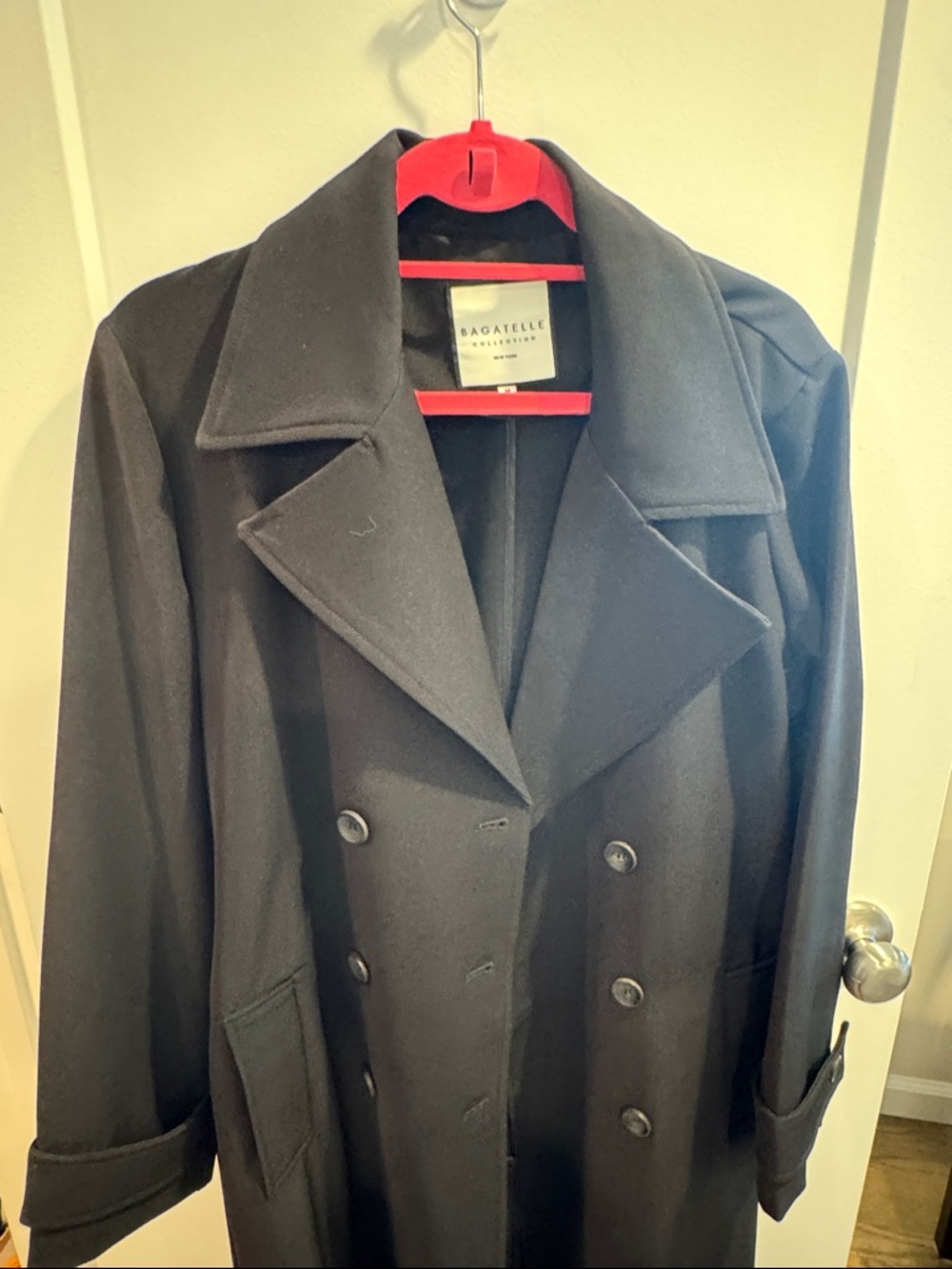 bagatelle Black Double-Breasted Pea Coat